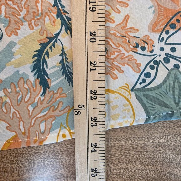 Heyson Womens Button Up Top Floral Chest Pocket Short Sleeve Mulitcolor Medium - Picture 12 of 13